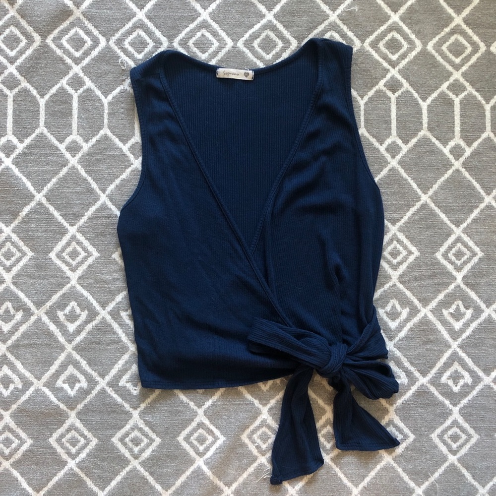 Blue Crop Top